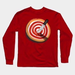 Kill Tony Red & Yellow Bullseye With Knife in Watercolor Long Sleeve T-Shirt